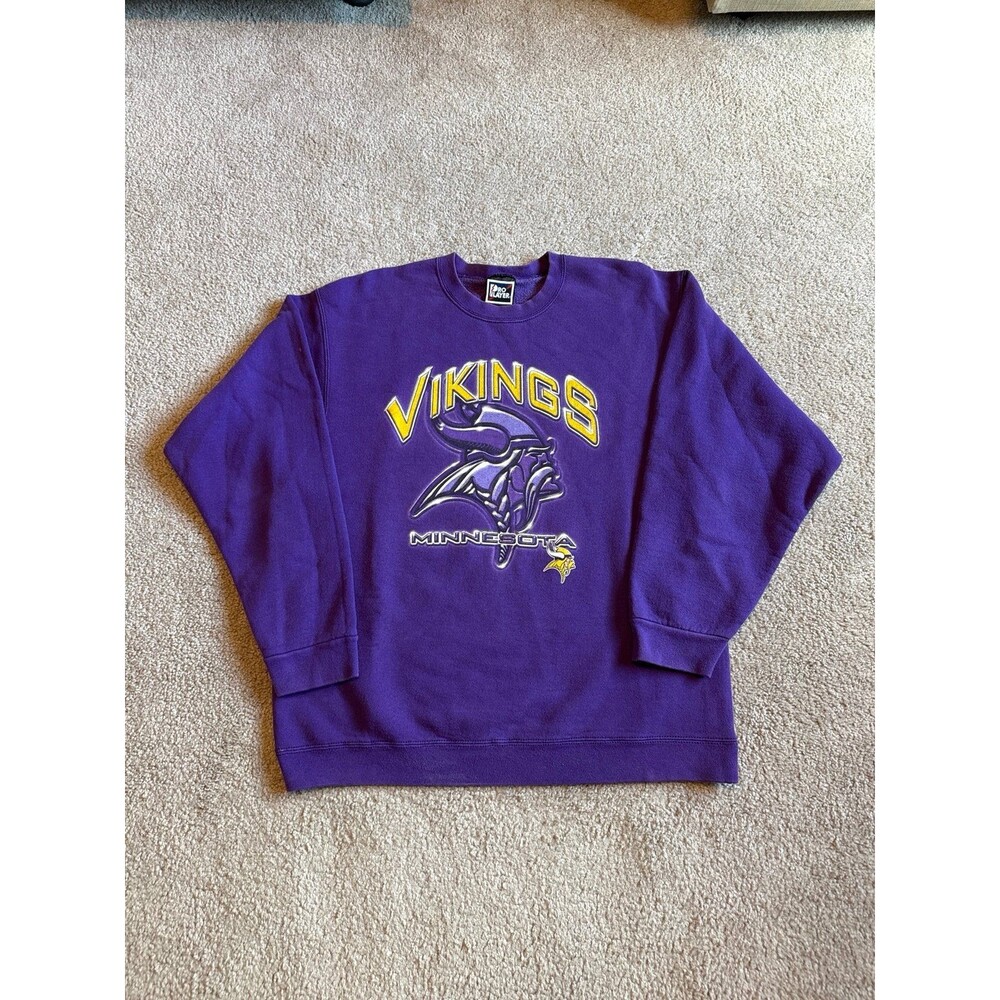 Vintage Minnesota Vikings Pro Player Men’s Crewneck Sweatshirt Size Large